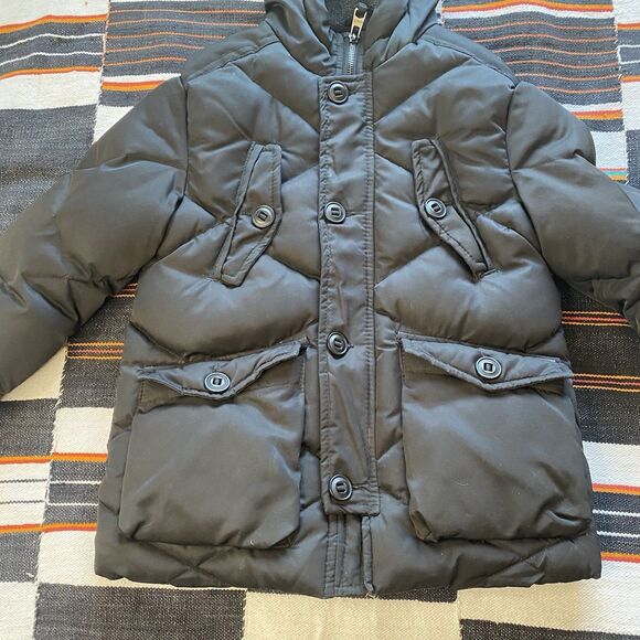 Zara Boys Down Puffer Coat Jacket. Black. Size 5. Excellent Shape! Hooded. - Picture 3 of 13